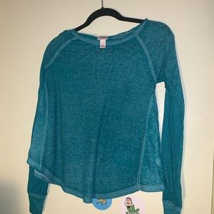 Mossimo Teal lightweight long sleeved shirt